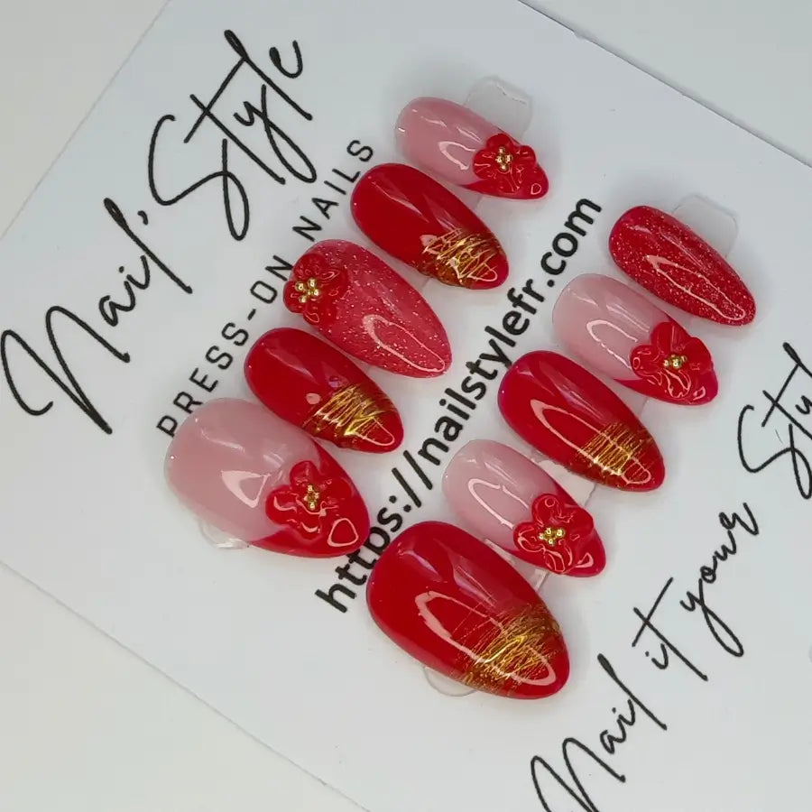 Maya, faux ongles faits main par nailstyle. Réutilisables, manucure salon en 10mn