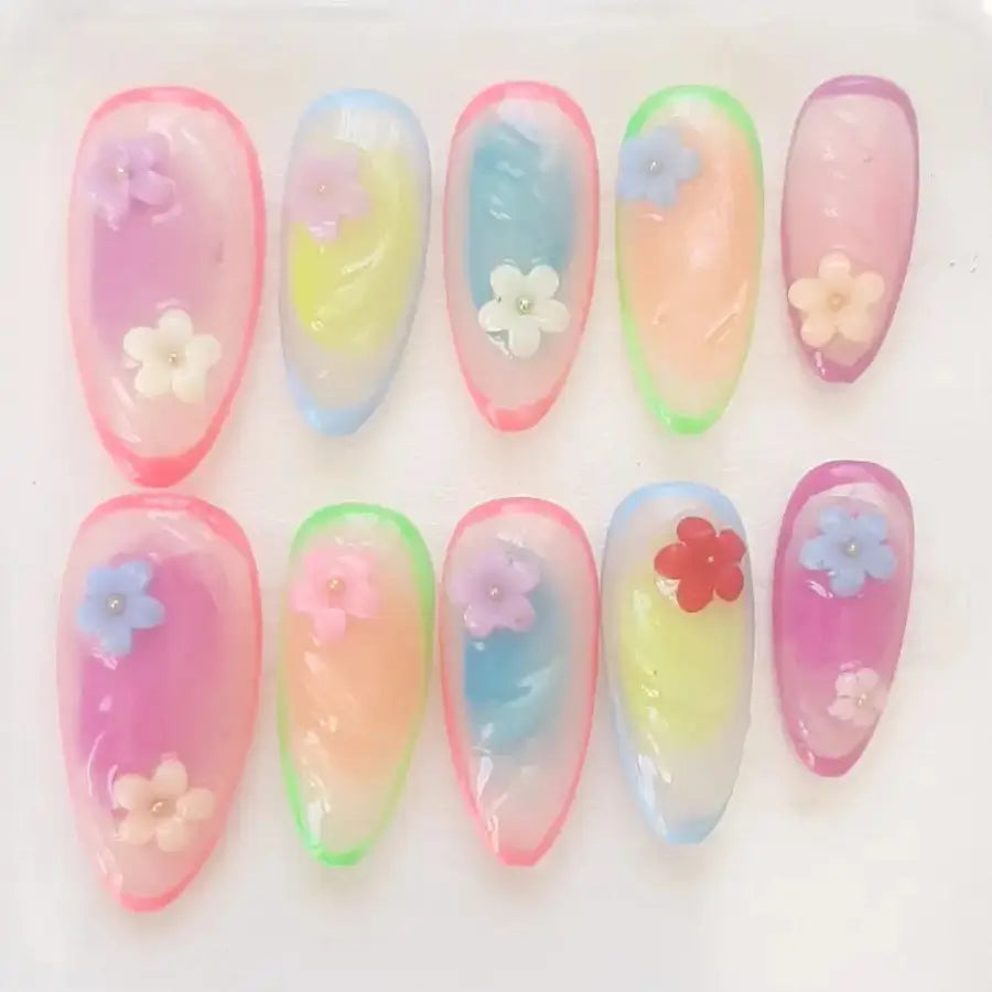 Faux ongles Pastel Garden douceur fraîcheur paste