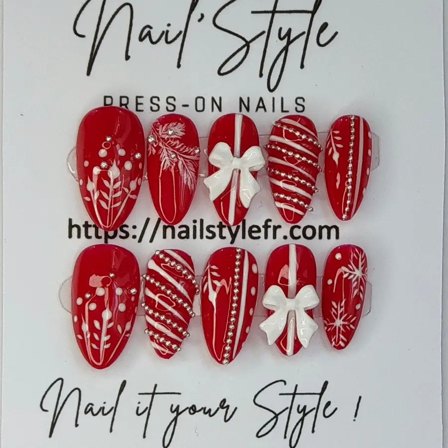 Détail des press-on nails Isla - Faux ongles réutilisables par Nail'Style